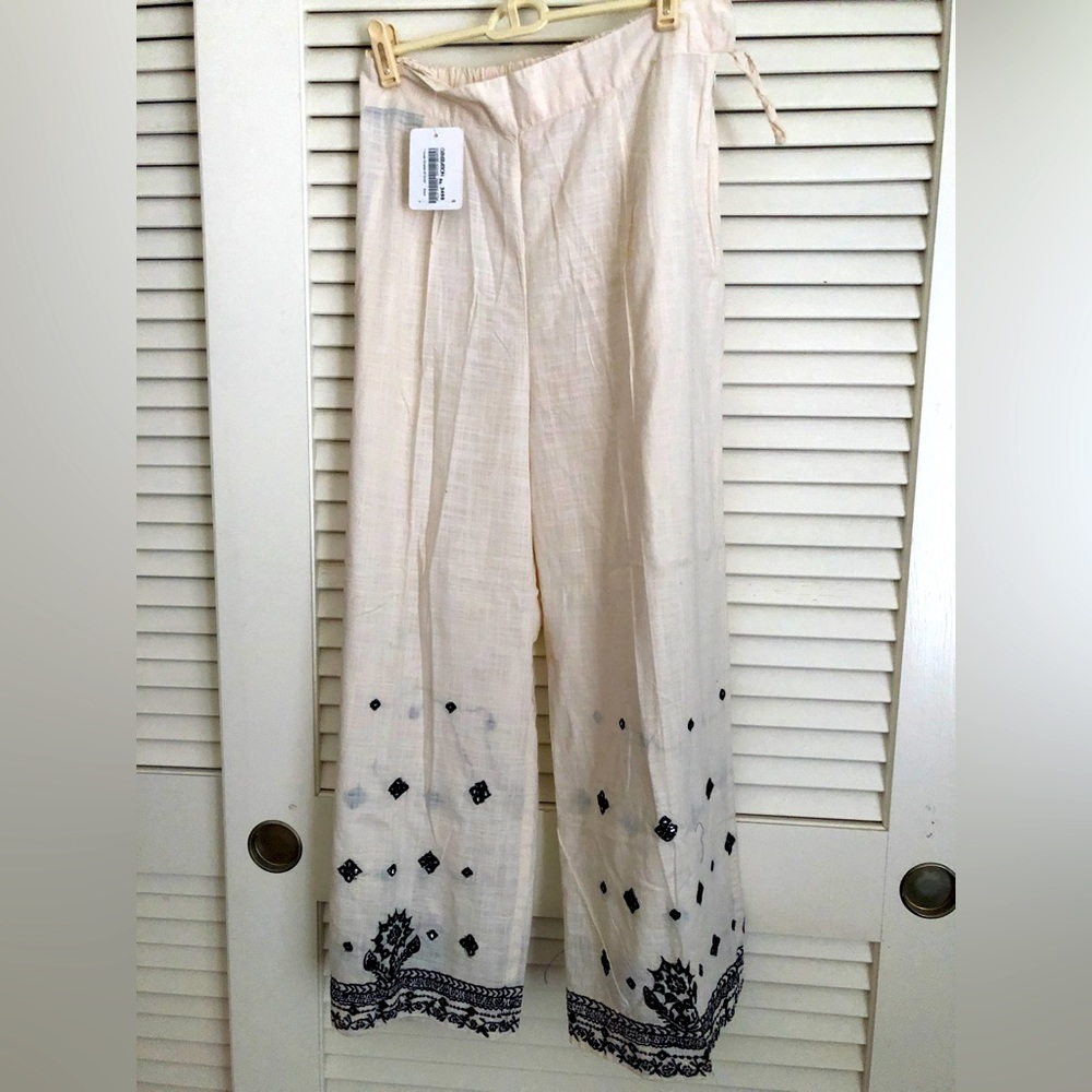GENERATION Pakistan Slub Cotton Culottes Wide Leg Pants Shalwar size 12 fits M